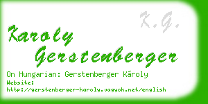 karoly gerstenberger business card